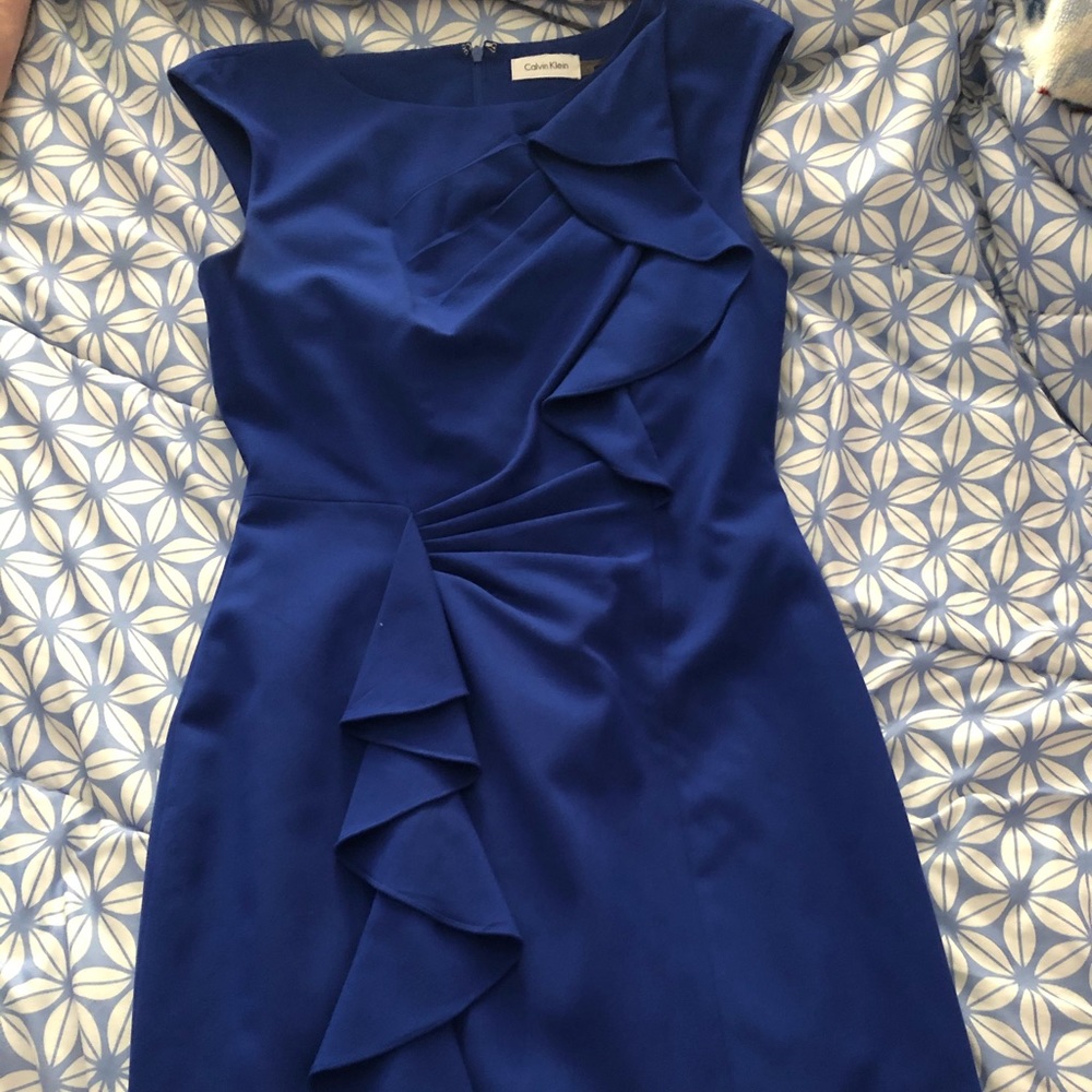 Calvin Klein ruffle dress